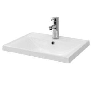 wohnli-moebel-suche-M25157346-1 Keramik Waschbecken mit Ablaufgarnitur Einbauwaschbecken Weiß 51x15x41cm Keramik Weiß ML-Design Möbel Badezimmermöbel Waschbecken
