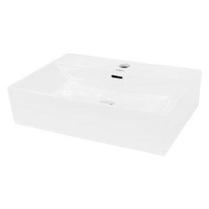Wohnli Möbelsuche - Waschbecken Waschtisch 515x360x130 mm aus Keramik Eckig Weiß