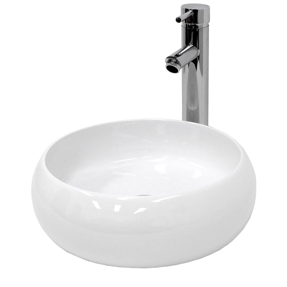 wohnli-moebel-suche-M25157391 Wohnli Möbelsuche - Waschbecken Keramik mit Ablaufgarnitur Waschtisch Ø 350x120 mm