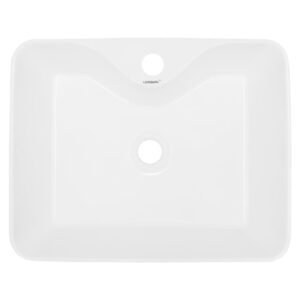 wohnli-moebel-suche-M25157414-1 Design Waschbecken Waschtisch 480 x 380 x 140 mm aus Keramik 48x14x38cm Keramik Weiß ECD Germany Möbel Badezimmermöbel Waschbecken