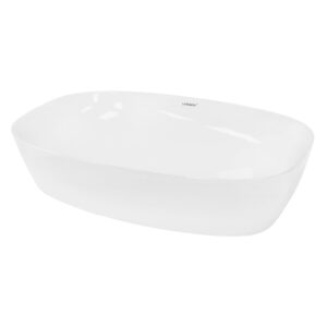 Wohnli Möbelsuche - Waschbecken Waschtisch 605x380x140 mm aus Keramik Oval Weiß