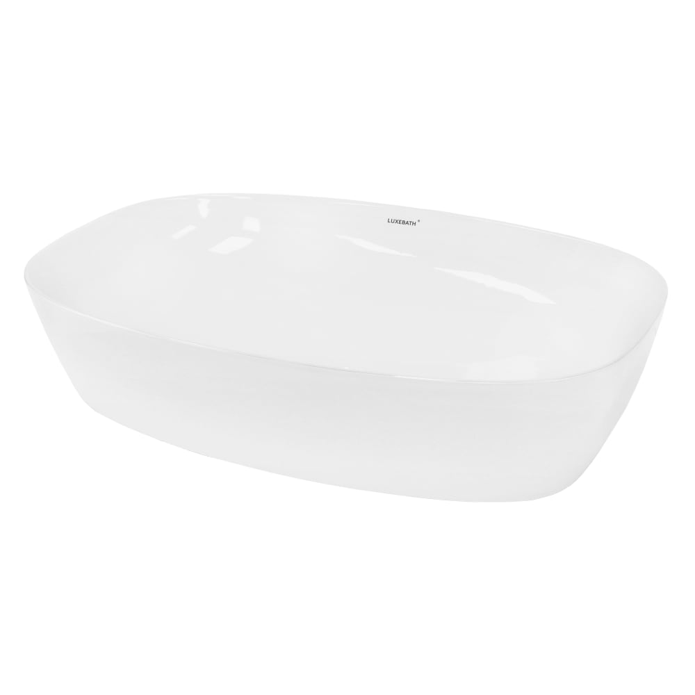 Wohnli Möbelsuche - Waschbecken Waschtisch 605x380x140 mm aus Keramik Oval Weiß