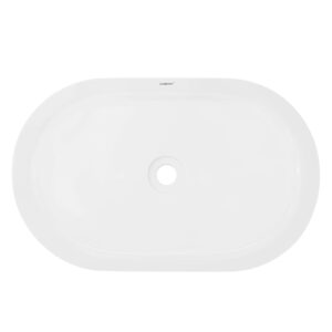 wohnli-moebel-suche-M25157426-1 Keramik Waschbecken mit Ablaufgarnitur Waschtisch 60x12x38cm Keramik Weiß ECD Germany Möbel Badezimmermöbel Waschbecken