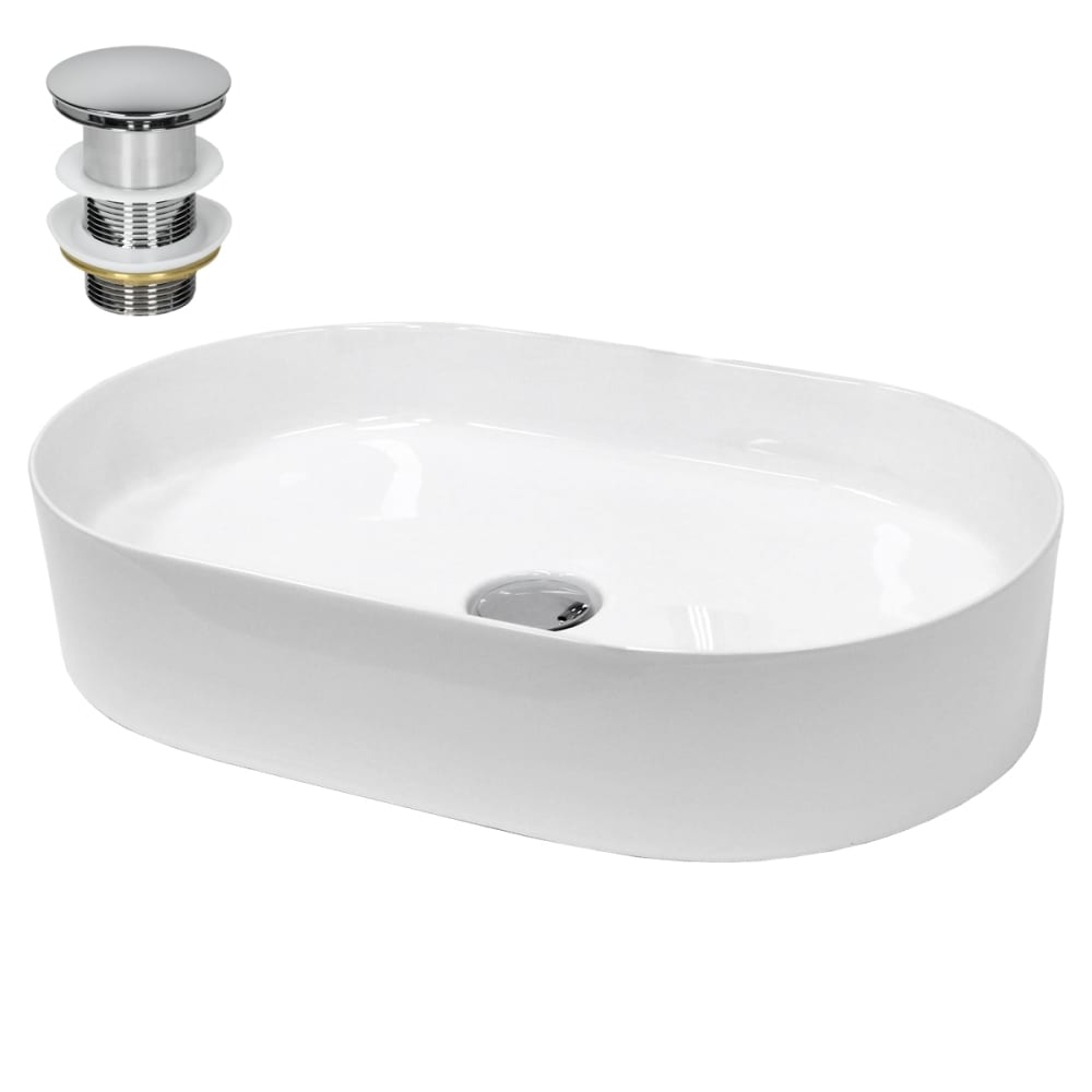 wohnli-moebel-suche-M25157426 Wohnli Möbelsuche - Keramik Waschbecken mit Ablaufgarnitur Waschtisch