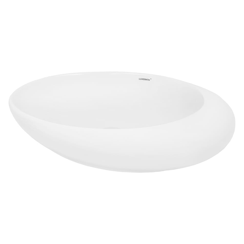 Wohnli Möbelsuche - Waschbecken Waschtisch 585 x 375 x 145 mm aus Keramik Oval