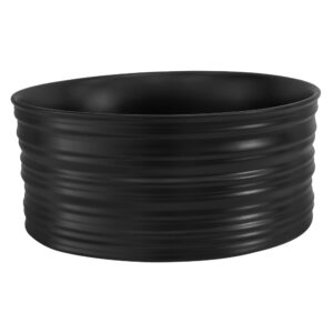 Wohnli Möbelsuche - Waschbecken aus Keramik in Schwarz matt Ø 41 x 18 cm Rund