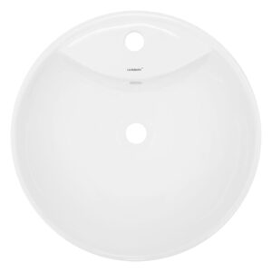 wohnli-moebel-suche-M25157487-1 Design Waschbecken Waschtisch Ø 455 x 185 mm aus Keramik 46x19x46cm Keramik Weiß ECD Germany Möbel Badezimmermöbel Waschbecken