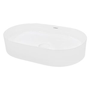 Wohnli Möbelsuche - Waschbecken Waschtisch 605x380x125 mm aus Keramik Oval Weiß