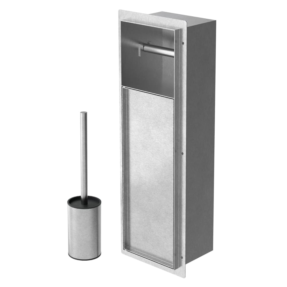 wohnli-moebel-suche-M25157583 Wohnli Möbelsuche - Unterputz-Schrankmodul WC aus Edelstahl Silber 60x20x14 cm