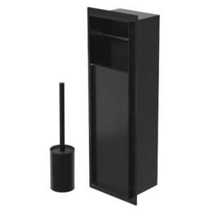 wohnli-moebel-suche-M25157584 Wohnli Möbelsuche - Unterputz-Schrankmodul WC aus Edelstahl Schwarz matt 60x20x14 cm