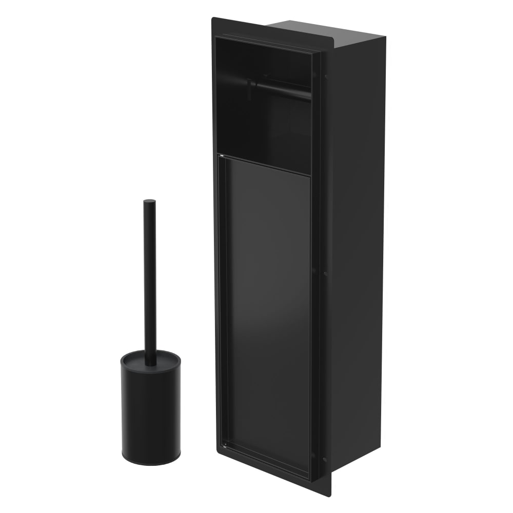 wohnli-moebel-suche-M25157584 Wohnli Möbelsuche - Unterputz-Schrankmodul WC aus Edelstahl Schwarz matt 60x20x14 cm