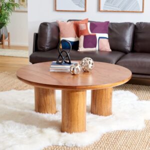 Couchtische bayur-holz neutral 102x46x102cm Holz Beige Safavieh Möbel Wohnzimmermöbel Couchtische