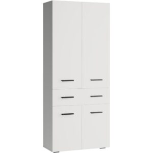 Wohnli Möbelsuche - Waschbeckenunterschrank mit 4 Türen 1 Schublade in Weiß