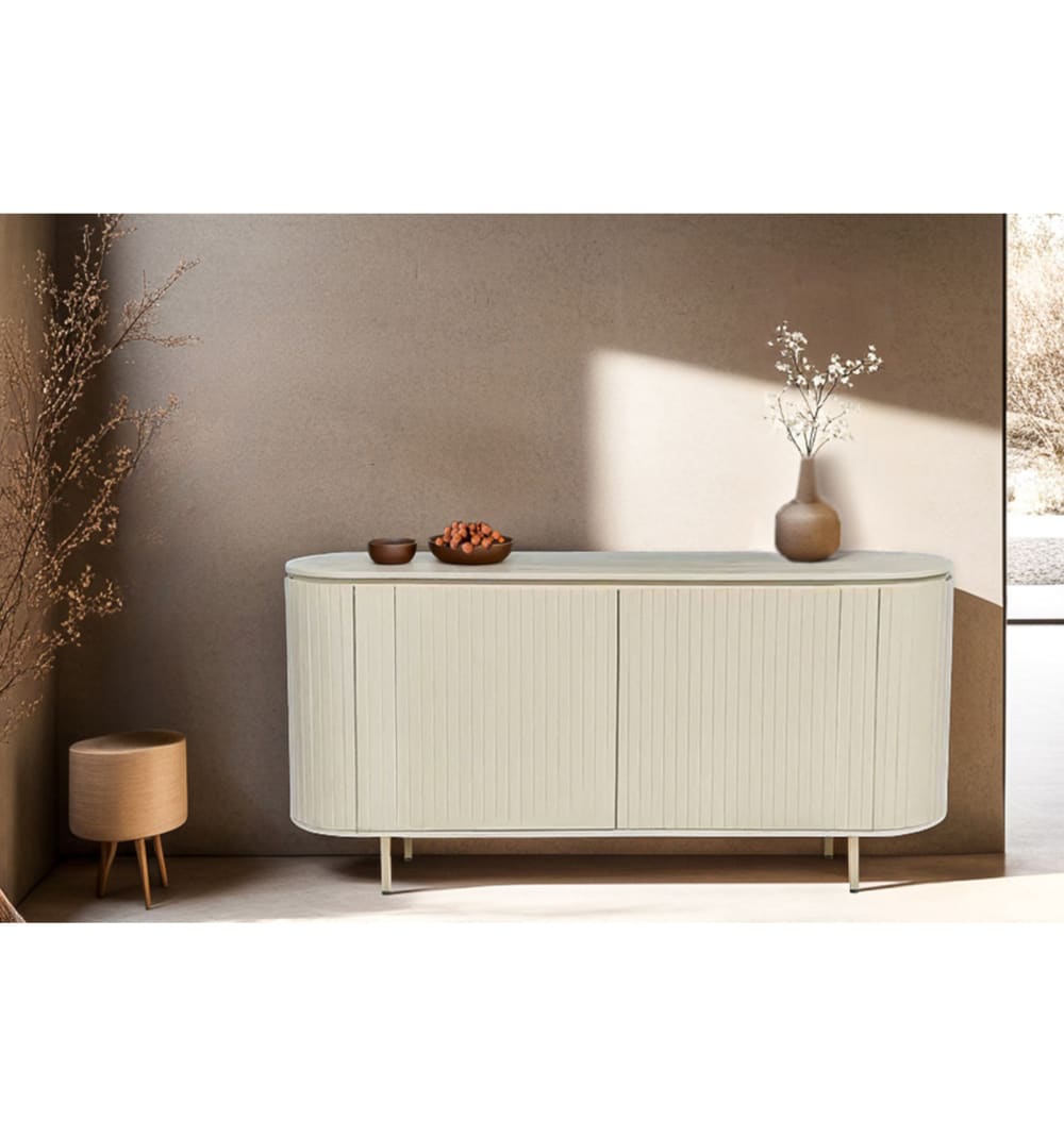 170x81x43cm Holz Weiß Moloo Möbel Esszimmermöbel Sideboards, Highboards & niedrige Anrichten