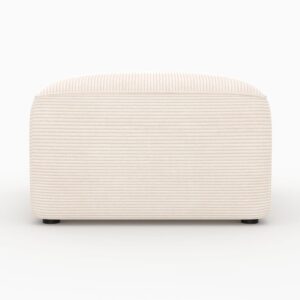 wohnli-moebel-suche-M25161166-1 Rechteckiger Pouf für modulare Couch aus gebrochenem Weiß Samt 79x45x69cm Samt Weiß Maison Pavane Sofas und Sessel Sessel, Poufs und Fußbänke Sitzsäcke