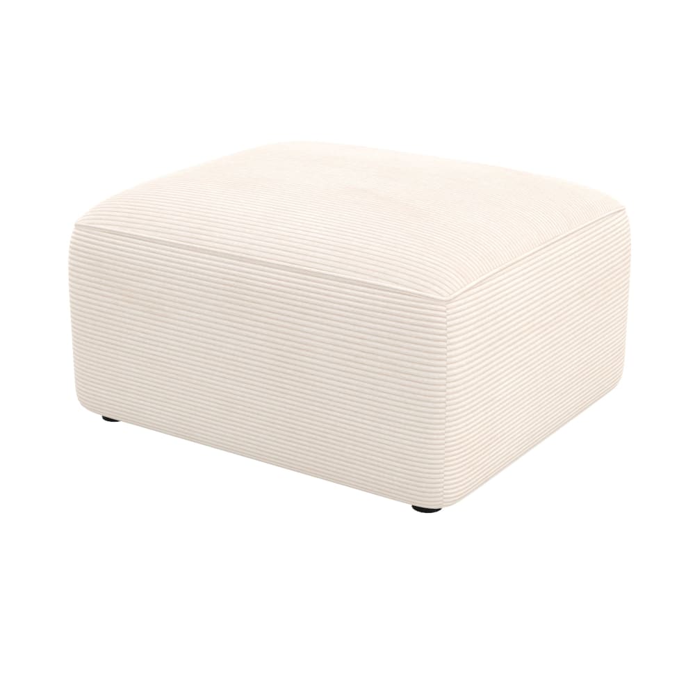 wohnli-moebel-suche-M25161166 Wohnli Möbelsuche - Rechteckiger Pouf für modulare Couch aus gebrochenem Weiß Samt