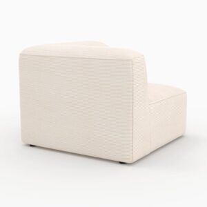 wohnli-moebel-suche-M25161172-1 Rechter Winkel für modulare Sofas aus cremefarbenem Samt 95x72x95cm Samt Weiß Maison Pavane Sofas und Sessel Sofas Modulare Sofas
