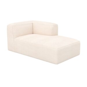 wohnli-moebel-suche-M25161177 Wohnli Möbelsuche - Rechtsseitige Chaiselongue für modulare Sofas aus weißem Samt