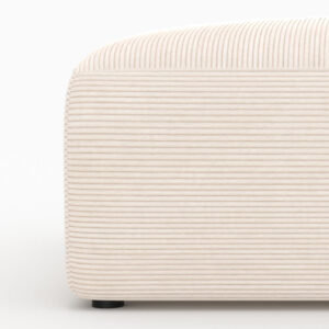 Quadratischer Pouf für modulare Sofas aus gebrochenem Weiß Samt 95x45x95cm Samt Weiß Maison Pavane Sofas und Sessel Sessel, Poufs und Fußbänke Sitzsäcke