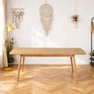 wohnli-moebel-suche-M25162085-1 Ausziehbarer Esstisch (6-8 Personen) Rechteckig aus Holz 90x75x230cm Holz Braun Nordlys Möbel Esszimmermöbel Esstische