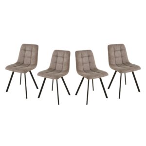 wohnli-moebel-suche-M25162184 Wohnli Möbelsuche - 4er-Set gepolsterte Stühle H86 cm - Braun