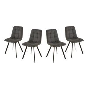 wohnli-moebel-suche-M25162188 Wohnli Möbelsuche - 4er-Set gepolsterte Stühle H86 cm - Anthrazitgrau