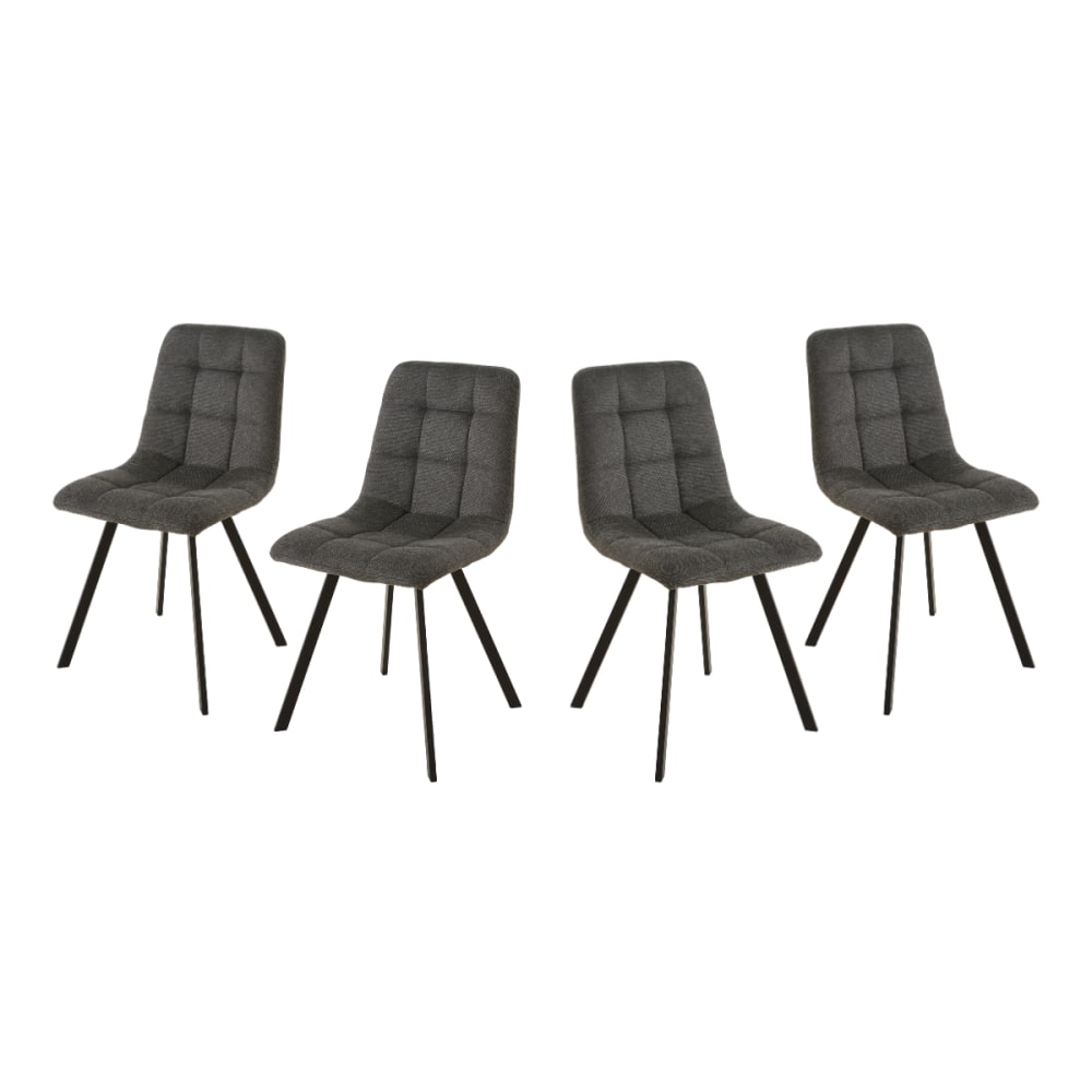 wohnli-moebel-suche-M25162188 Wohnli Möbelsuche - 4er-Set gepolsterte Stühle H86 cm - Anthrazitgrau