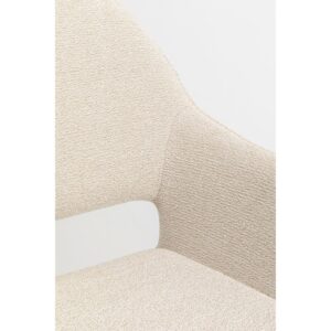 59x82x61cm Polyester Beige Kare Design Möbel Esszimmermöbel Stühle