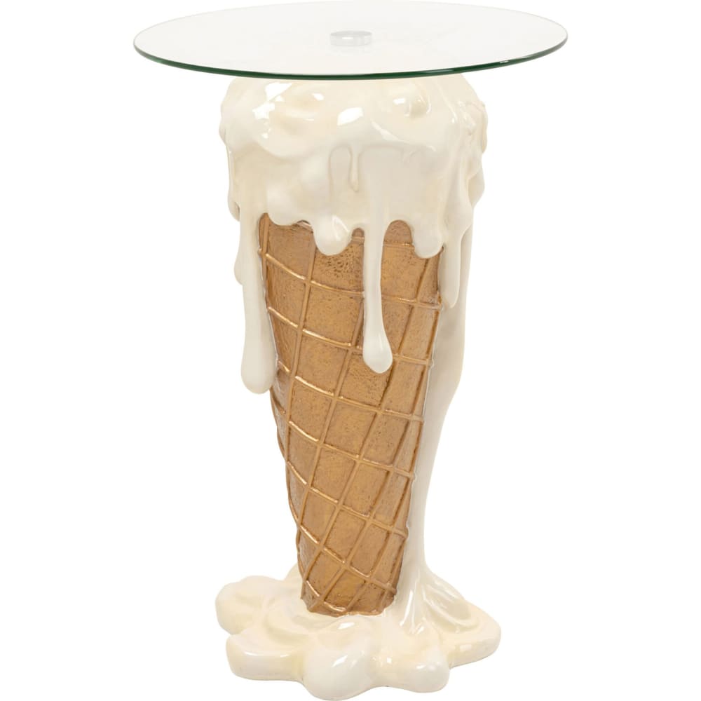 wohnli-moebel-suche-M25163117 Wohnli Möbelsuche - Bistrotisch für 2 Personen mit Eis-Motiv aus Glas und Polyresin