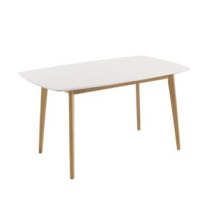 Wohnli Möbelsuche - Ausziehbarer Tisch aus mattweißem MDF-Holz