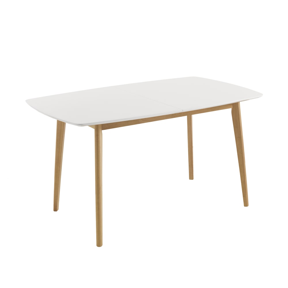 Wohnli Möbelsuche - Ausziehbarer Tisch aus mattweißem MDF-Holz