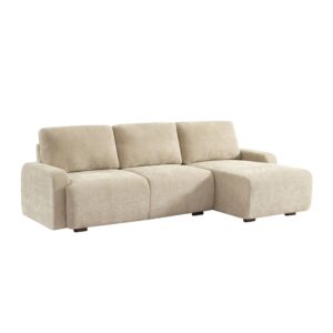 wohnli-moebel-suche-M25163602 Wohnli Möbelsuche - 3-Sitzer Ecksofa Recamiere rechts Stoffbezug in beige