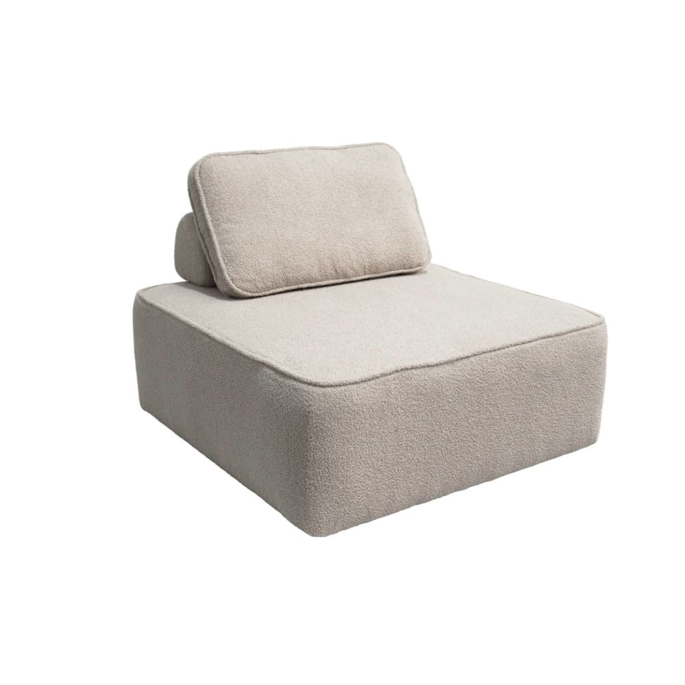 wohnli-moebel-suche-M25163603 Wohnli Möbelsuche - Modularer Sessel Einsitzer Bouclé-Bezug beige