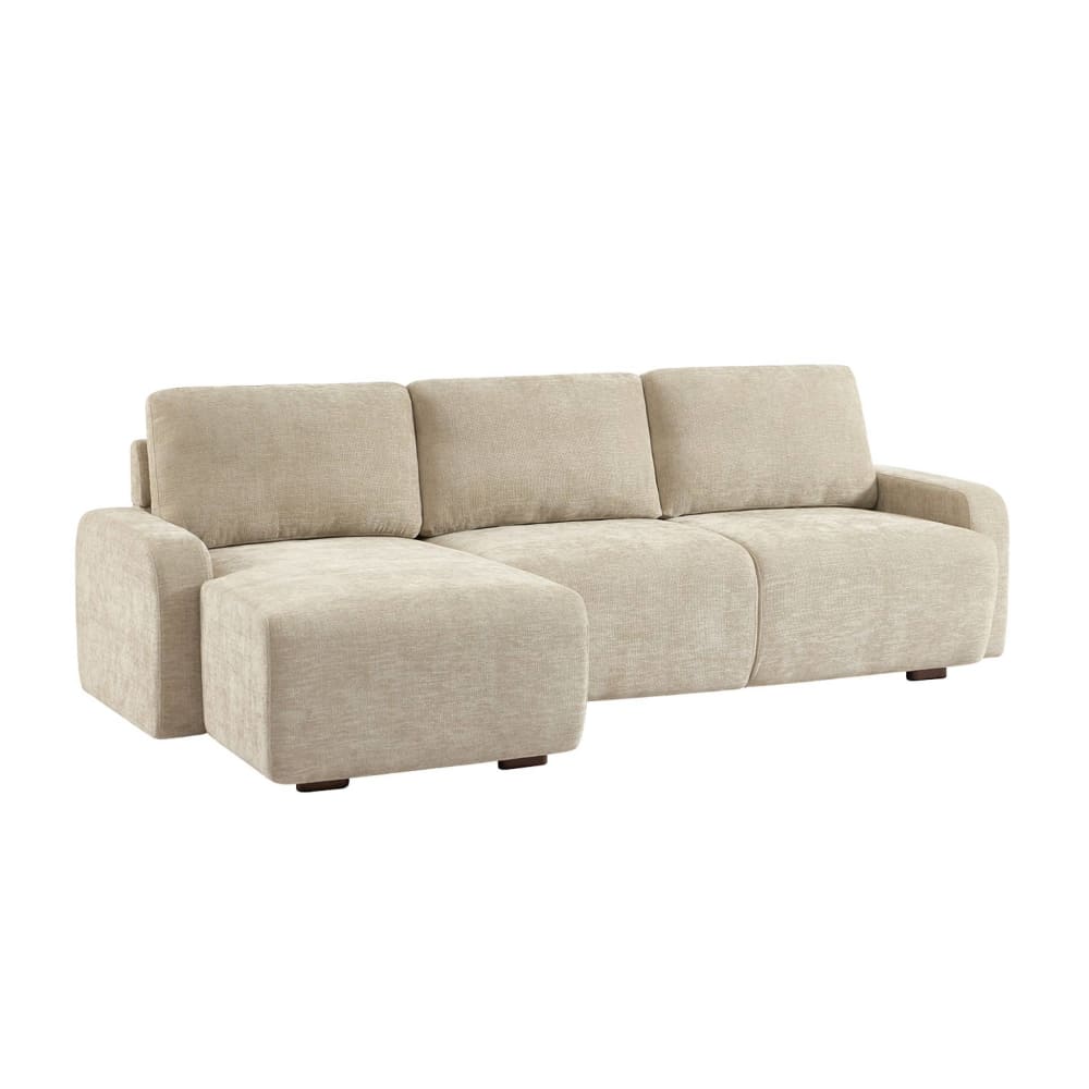 wohnli-moebel-suche-M25163614 Wohnli Möbelsuche - 3-Sitzer Ecksofa Recamiere links Stoffbezug in beige