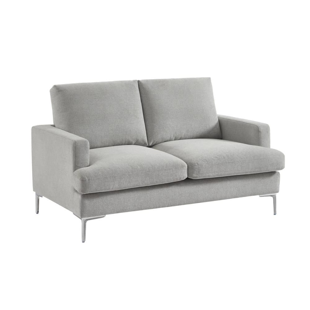 wohnli-moebel-suche-M25163615 Wohnli Möbelsuche - 2-Sitzer-Sofa mit hellgrauem Stoffbezug
