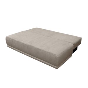 3-Sitzer Schlafsofa mit Stauraum und Cordbezug in taupe 192x81x100cm Samt Taupe sweeek Sofas und Sessel Sofas Ecksofas