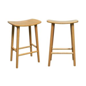 wohnli-moebel-suche-M25163681 Wohnli Möbelsuche - 2er-Set Vintage-Barhocker Heveaholz naturfarben