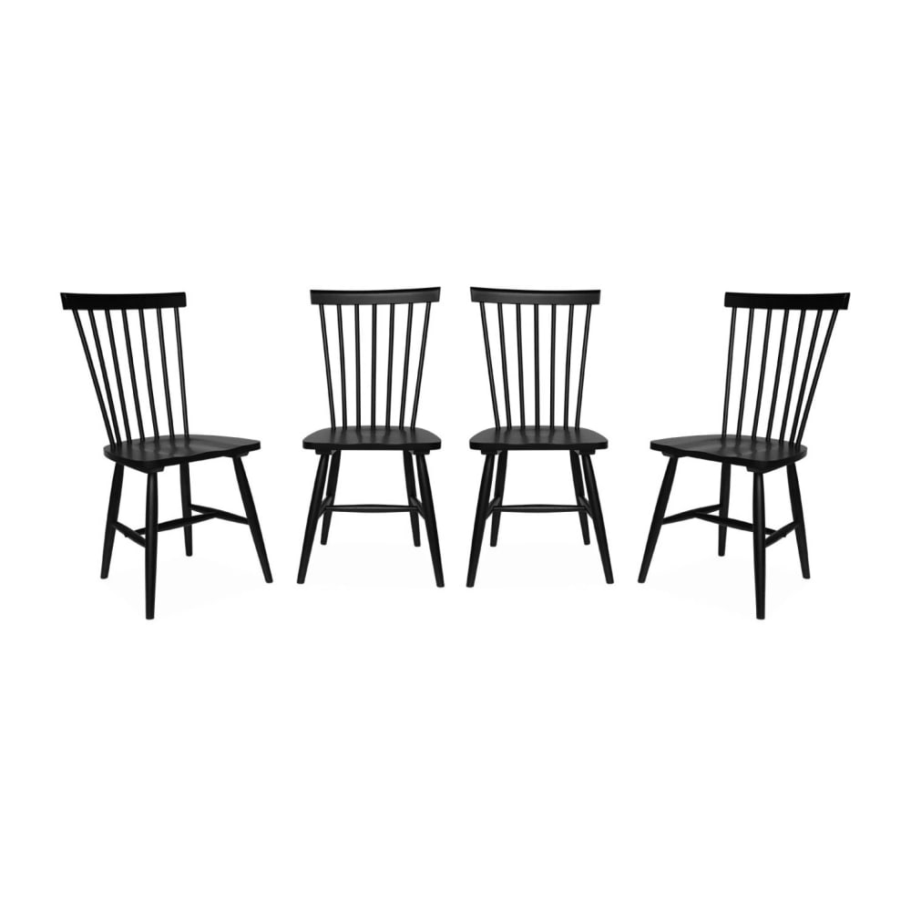 wohnli-moebel-suche-M25163687 Wohnli Möbelsuche - 4er-Set Stühle schwarz mit Streben aus Hevea-Holz
