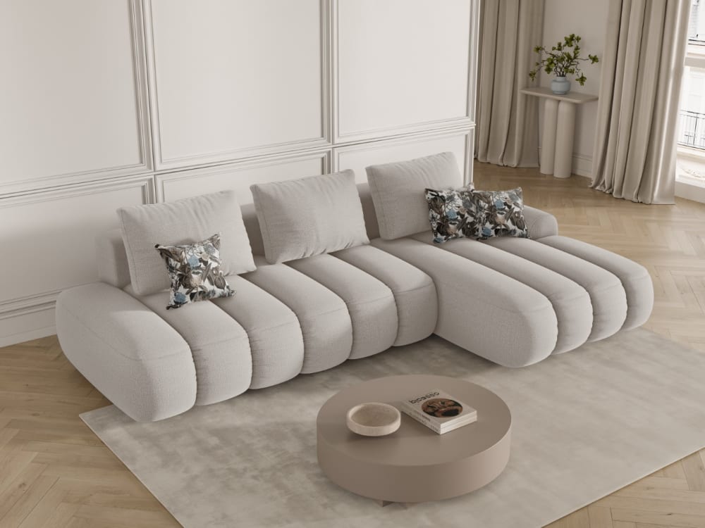 275x84x142cm Stoff Beige CXL by Christian Lacroix Sofas und Sessel Sofas Ecksofas