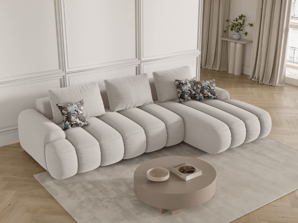 275x84x142cm Stoff Beige CXL by Christian Lacroix Sofas und Sessel Sofas Ecksofas