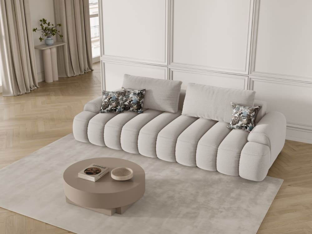 250x84x100cm Stoff Beige CXL by Christian Lacroix Sofas und Sessel Sofas Schlafsofas
