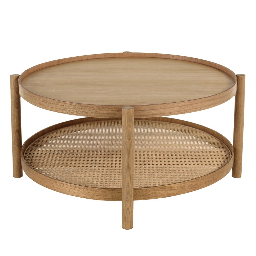 Wohnli Möbelsuche - Couchtisch aus Mindi-Holz mit Ablage