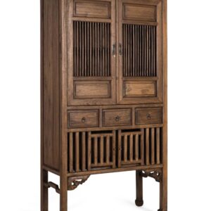 wohnli-moebel-suche-M25187544-1 Kleiderschrank aus massivem Teakholz 176 cm hoch 96x176x43cm Holz Braun GINER Y COLOMER Möbel Schlafzimmermöbel Schränke