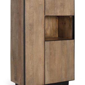 wohnli-moebel-suche-M25187554-1 Hohes Sideboard aus natürlichem Mangoholz 190 cm 90x141x47cm Holz Braun GINER Y COLOMER Möbel Esszimmermöbel Sideboards, Highboards & niedrige Anrichten