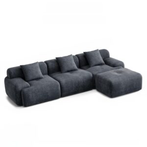 wohnli-moebel-suche-M25188691 Wohnli Möbelsuche - 5-6 Sitzplätze Ecksofa mit grauem Cordchaiselongue