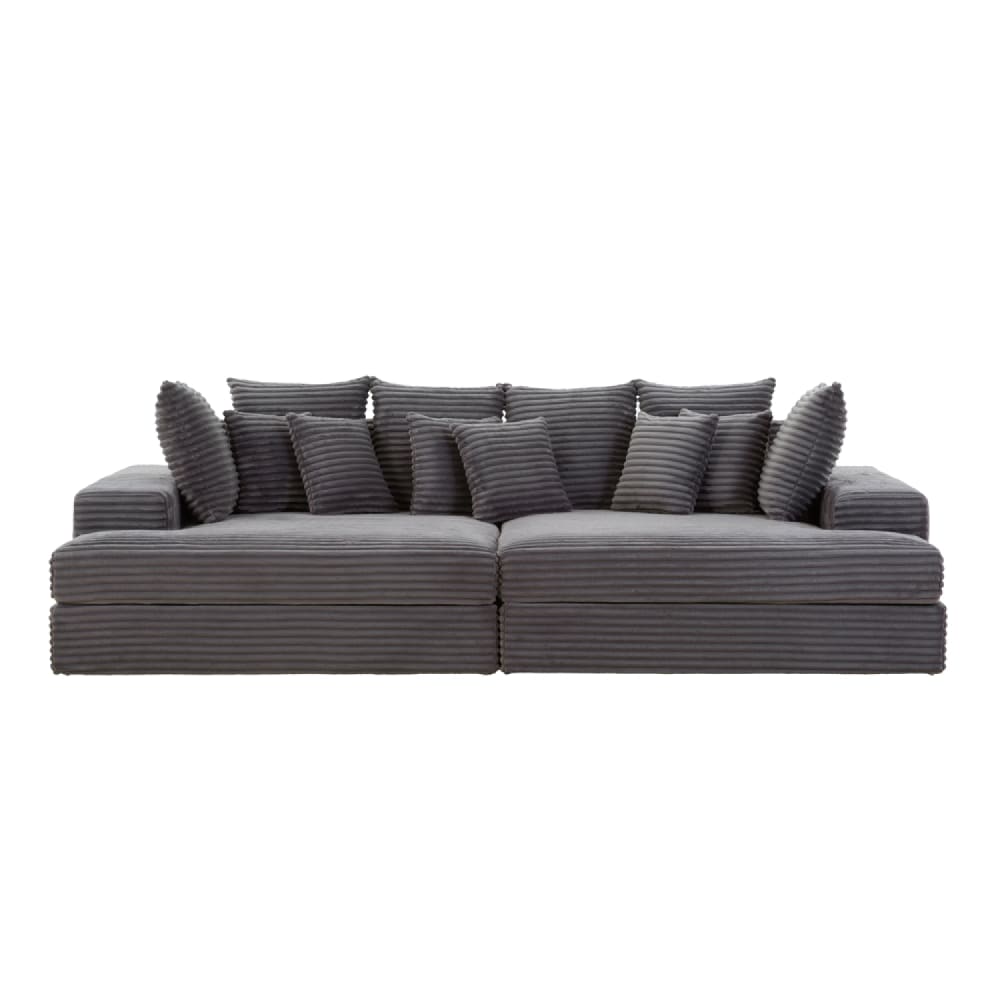 wohnli-moebel-suche-M25188715 Wohnli Möbelsuche - Tiefes 4-Sitzer-Sofa aus anthrazitfarbenem Cord