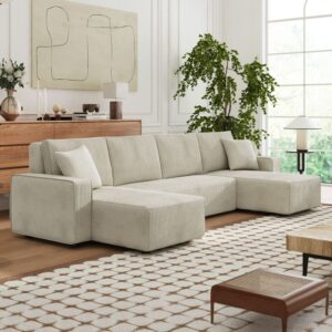318x82x142cm Holz Beige Concept Usine Sofas und Sessel Sofas Schlafsofas