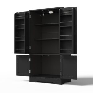 wohnli-moebel-suche-M25191984 Wohnli Möbelsuche - Hochschrank Küchenschrank mit LED schwarz