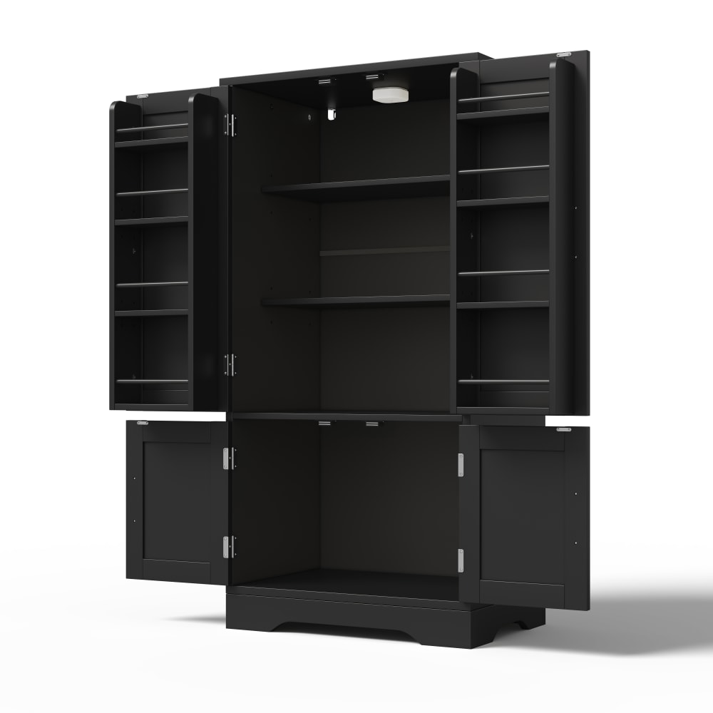 wohnli-moebel-suche-M25191984 Wohnli Möbelsuche - Hochschrank Küchenschrank mit LED schwarz