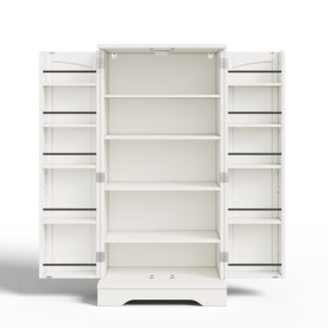 Wohnli Möbelsuche - Hochschrank Mehrzweckschrank mit LED weiß